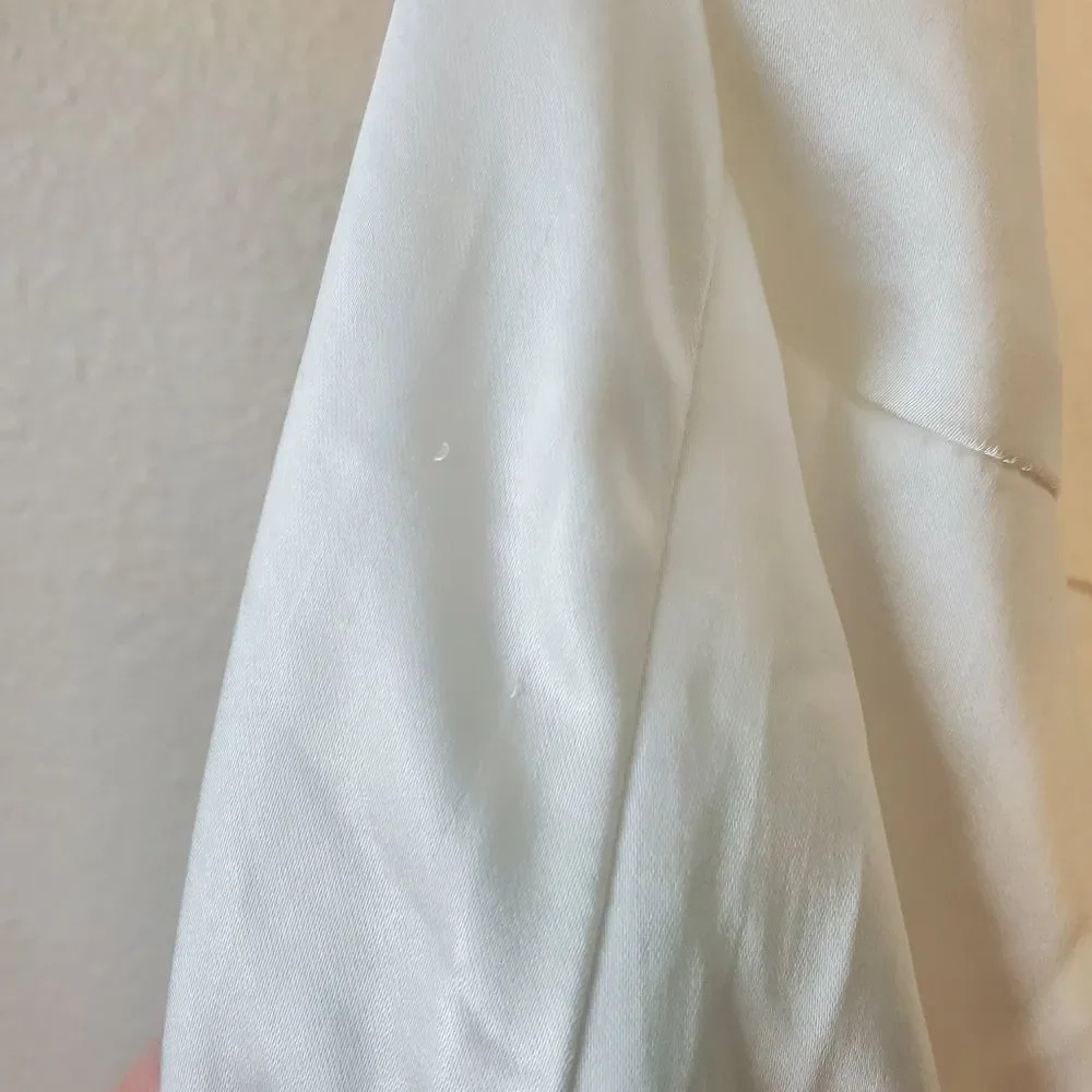 Elliatt White Jacinda Asymmetrical Satin Crystal Strap Dress Size Small - Picture 12 of 15